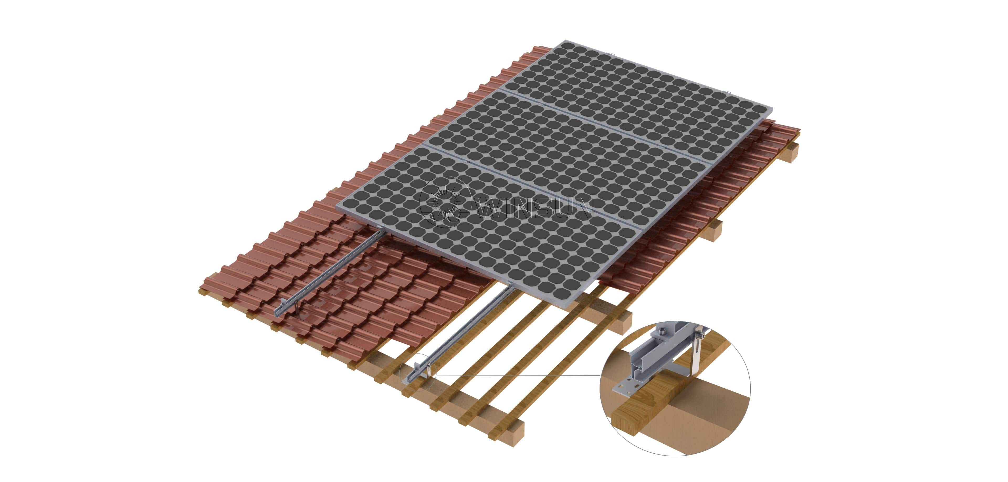 Winsun tile roof solar mounting system