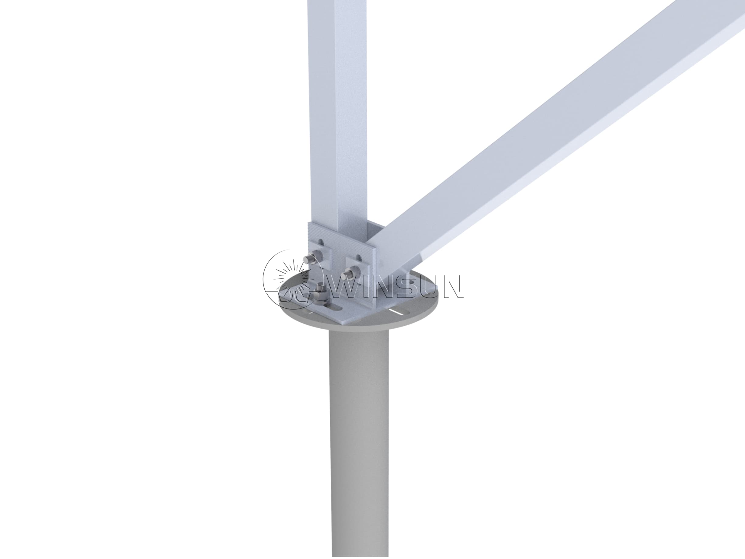 solar ground mounting system with ground screw foundation 