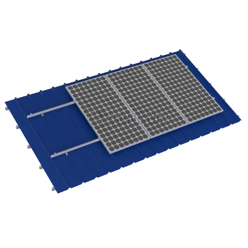 tin roof solar mounting structure