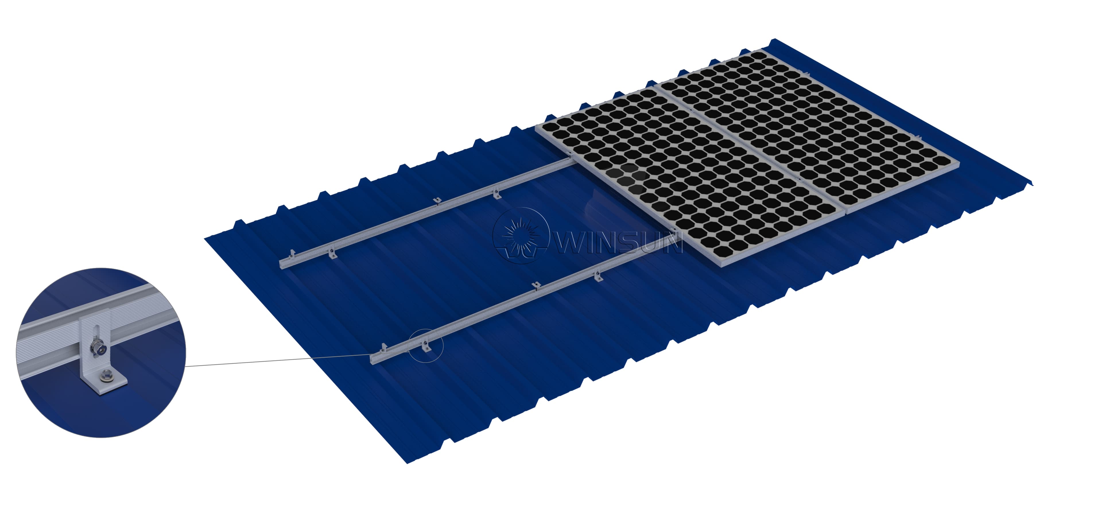 L-feet bracket solar mounting structure