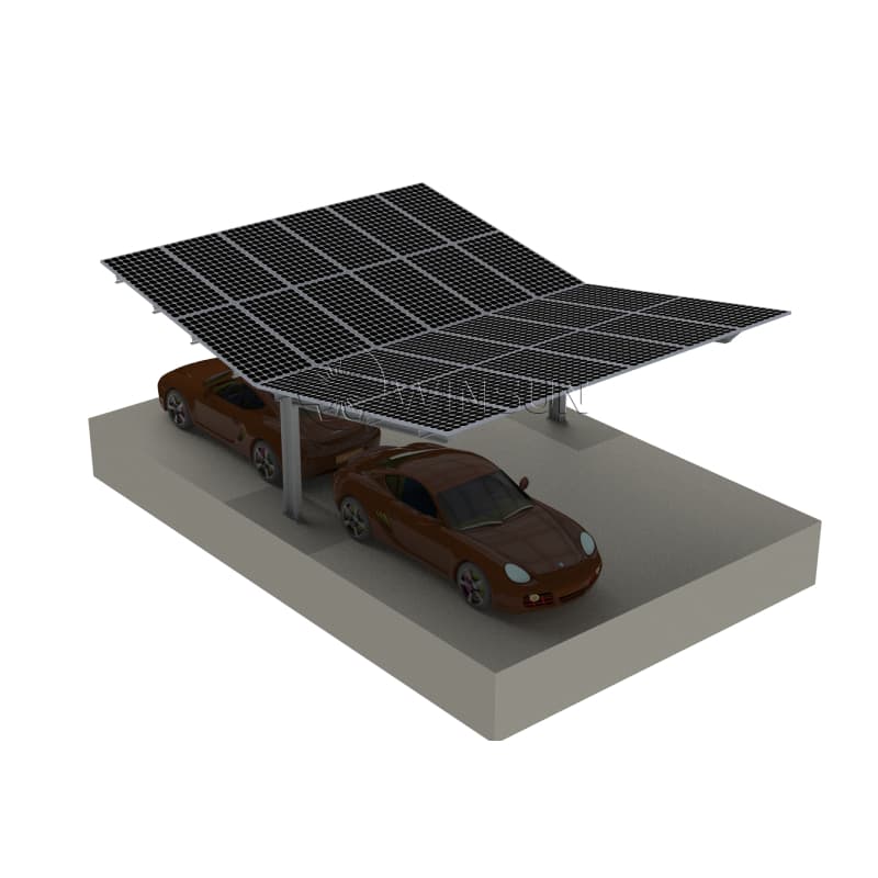 Steel solar carport mounting system