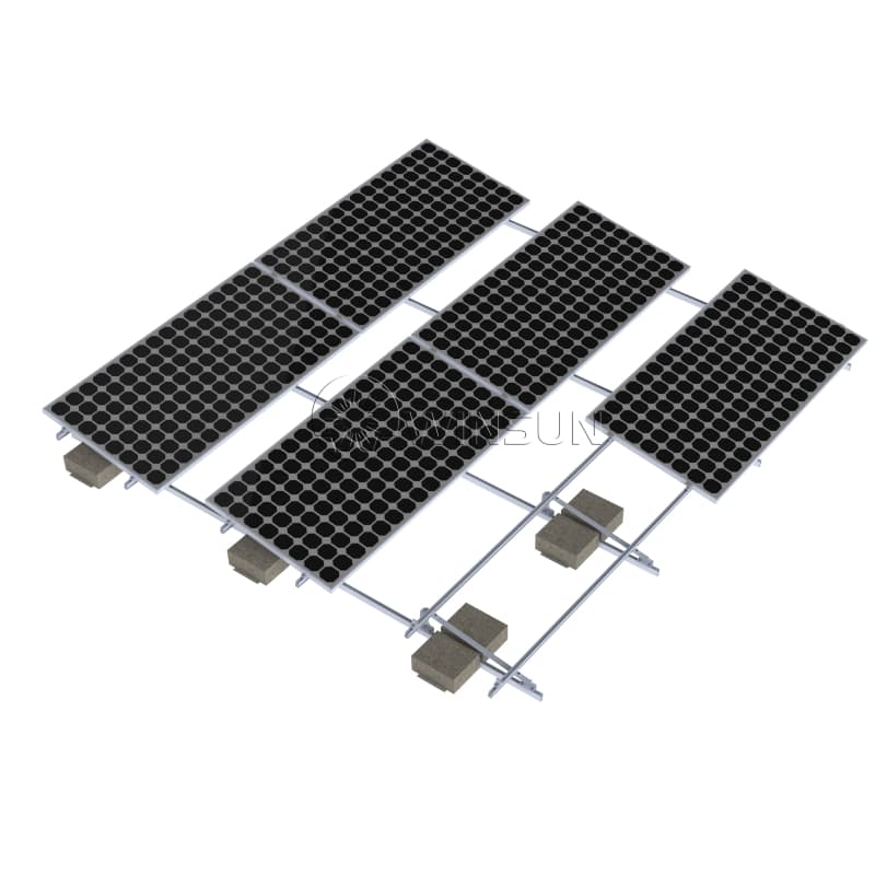 concrete flat roof solar mounting system