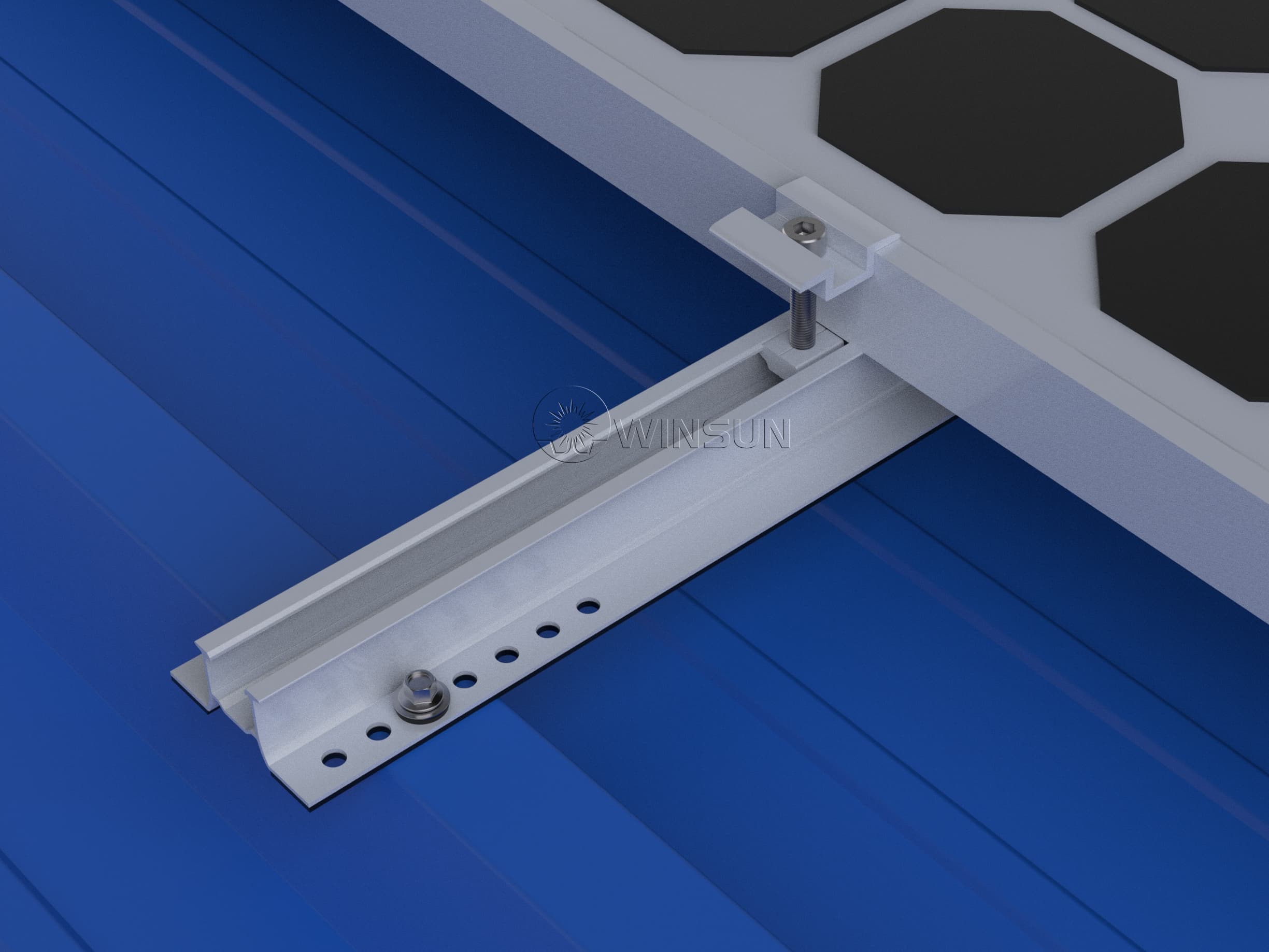 27mm height mini rail for metal roof solar panel mounting