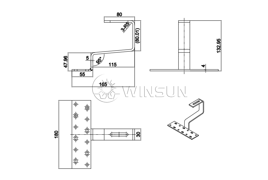 stainless steel solar tile roof mounting brackets