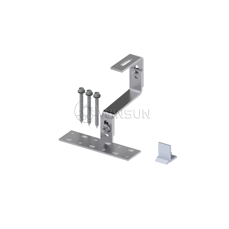 asjustable tile roof hook for solar panel installation