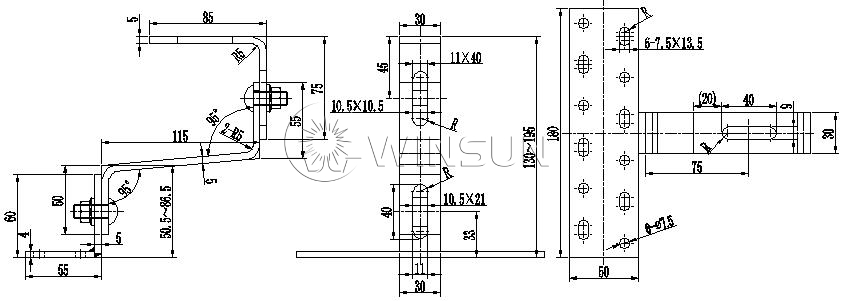 adjustable tile roof hook for rooftop solar mounting