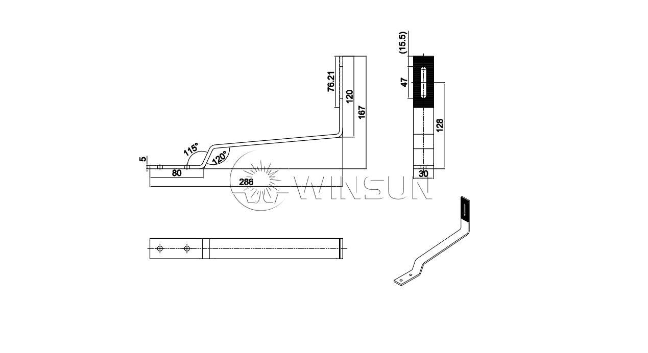 solar mounting roof hook for flat tile roof