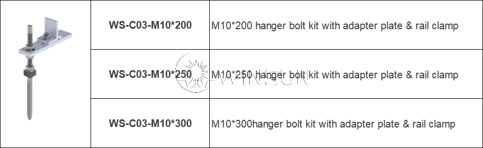 hanger bolt solar mounting system
