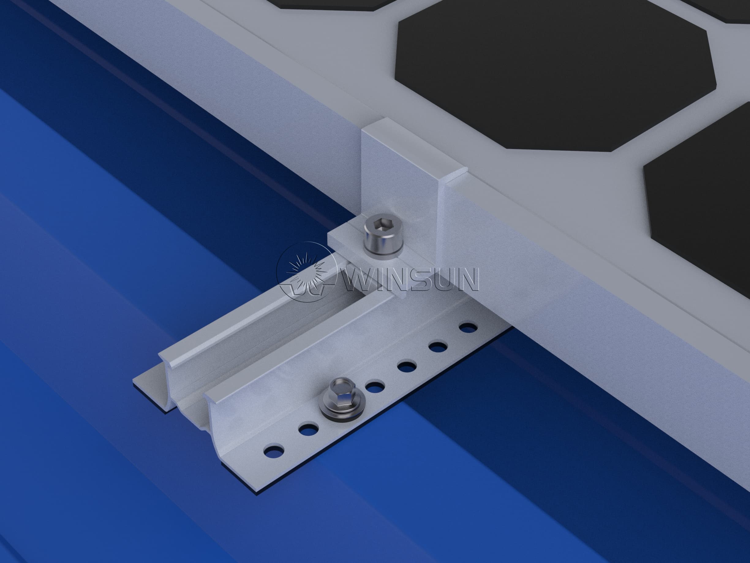 End clamp for fastening PV modules
