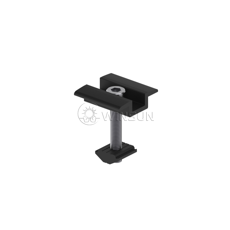black oxidation middle clamp for solar panel moutning