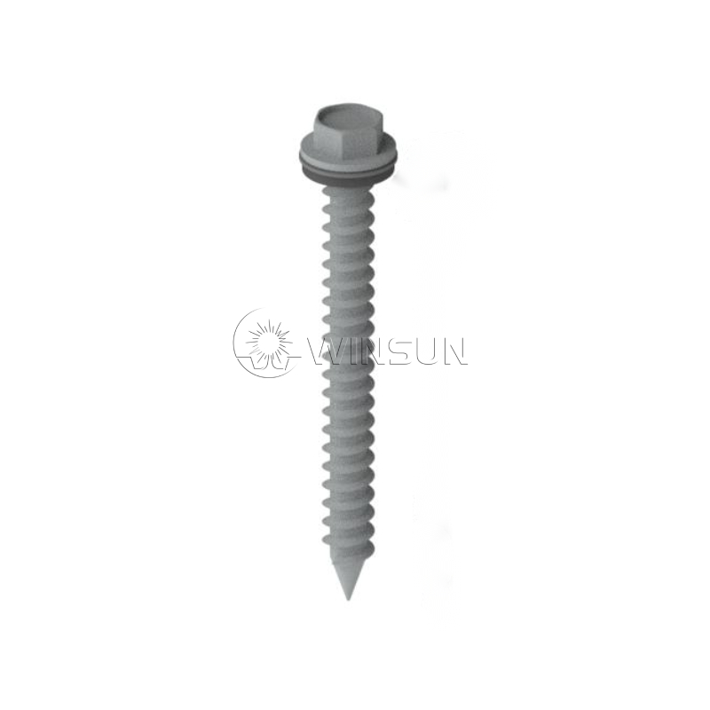 wood screw for fastening solar roof hook
