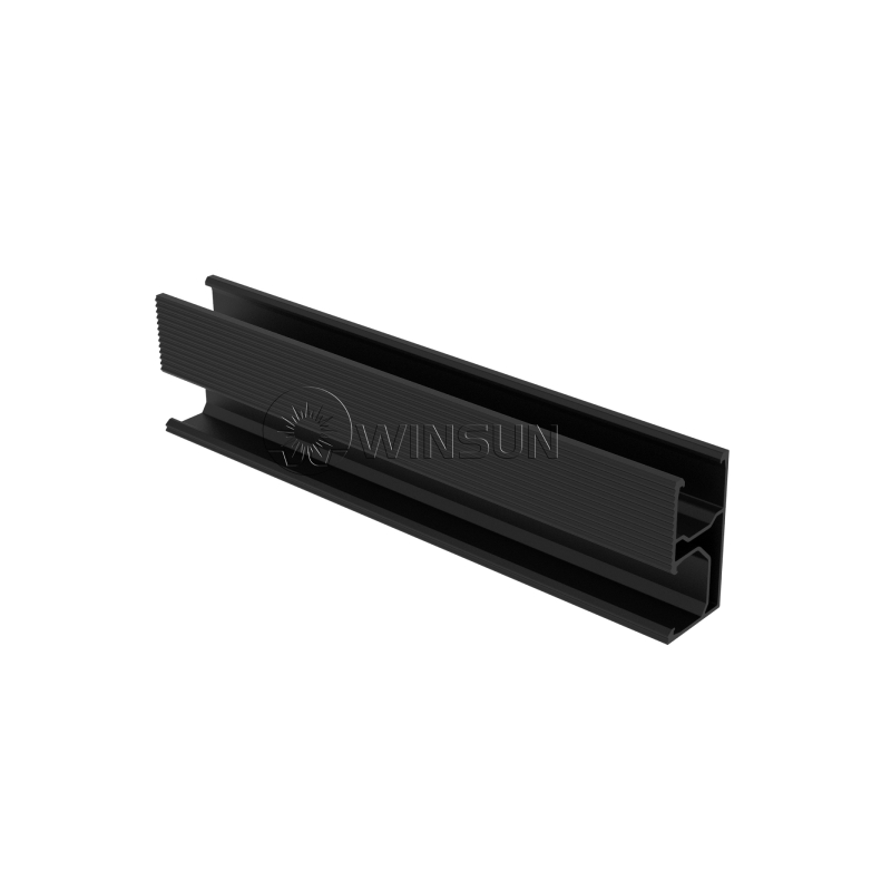 aluminum solar mounting rail black color