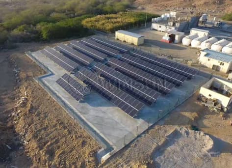 111KW Concrete Base Ground Mounting System In Oman