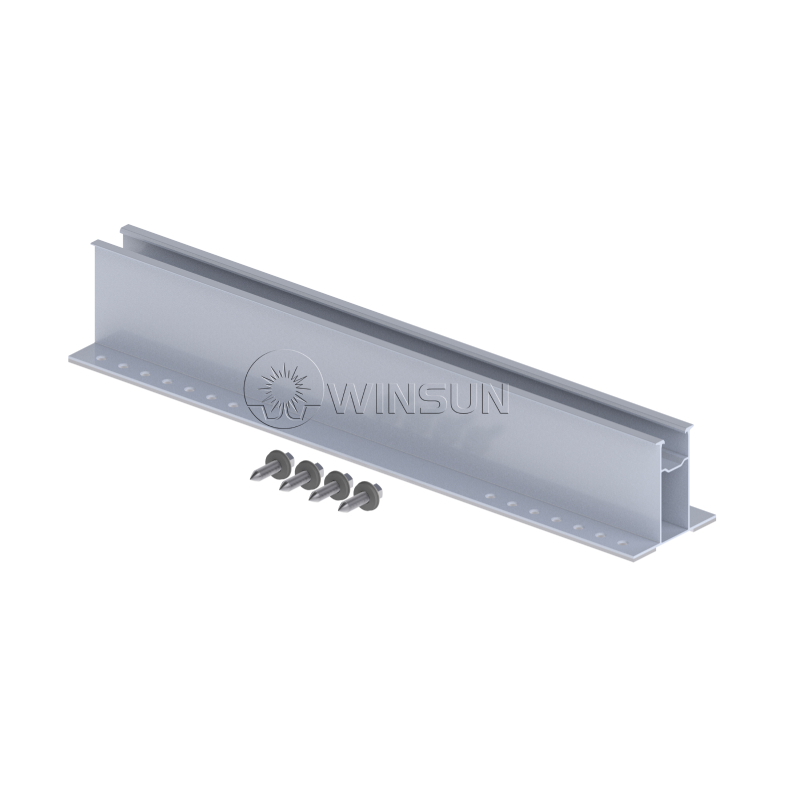 60mm height mini rail for metal roof solar mounting