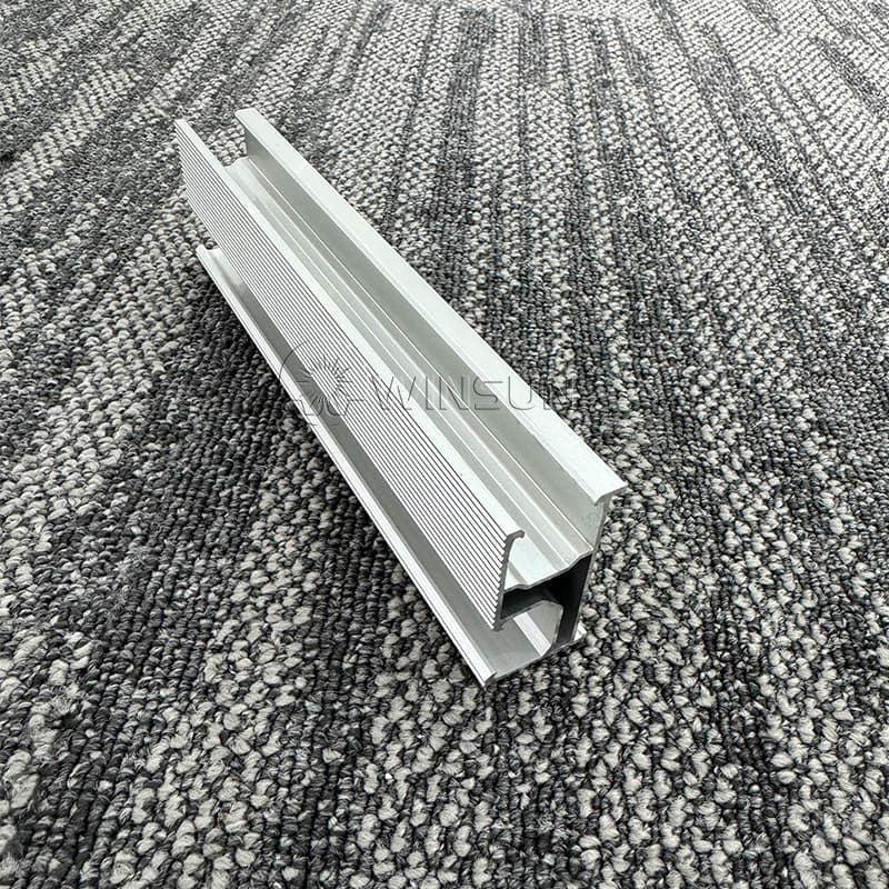 aluminum rail with anodized treatment