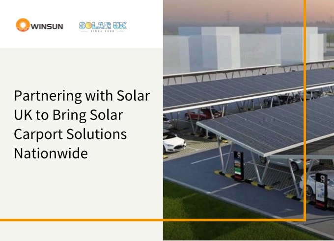 Winsun Partners with Solar UK for Exclusive Solar Carport Solutions in the UK