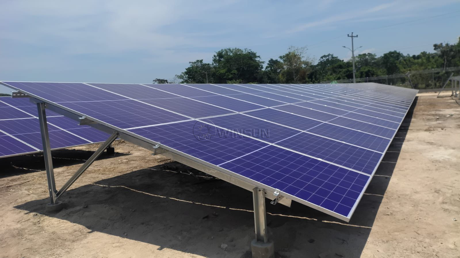 Winsun Hot-dip Galvanized Steel Ground Mounting System Solar Panel Ground Mount